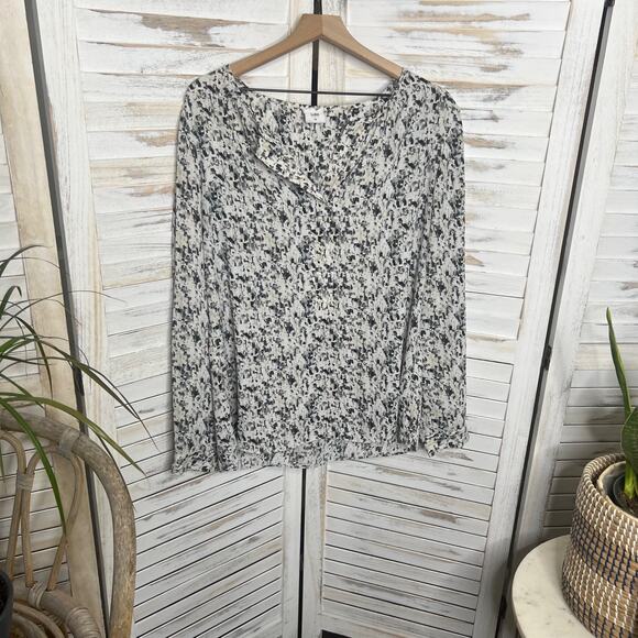 CABI STYLE 3094 Women's L Shatter Long Sleeve Blouse Popover Top Neutral Career - Picture 4 of 13